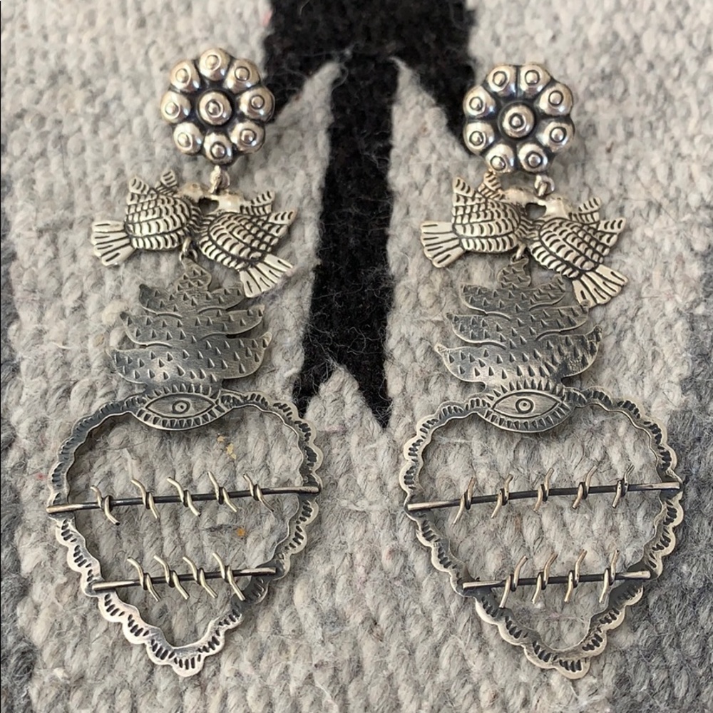 🌼 Mexican silver earrings